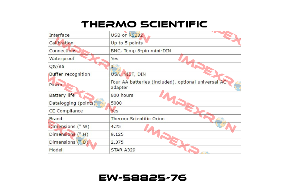 EW-58825-76  Thermo Scientific
