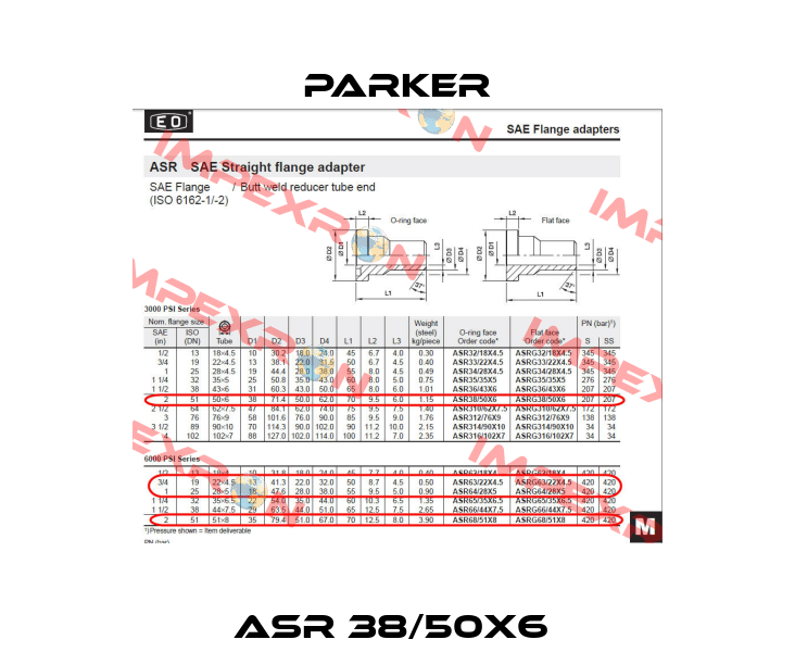 ASR 38/50x6  Parker