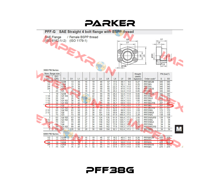 PFF38G Parker