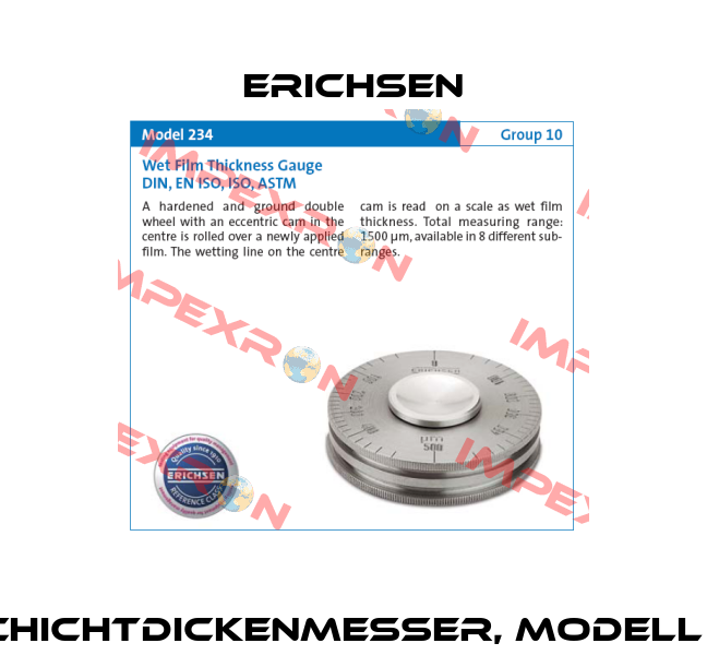 Nassschichtdickenmesser, Modell 234 R/I  Erichsen