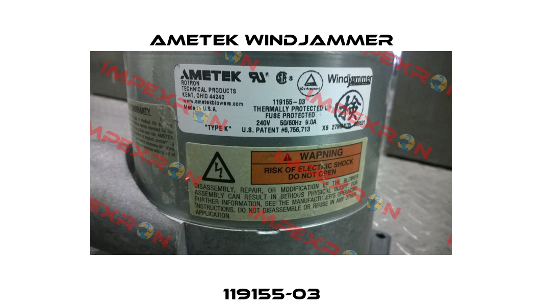 119155-03 Ametek Windjammer