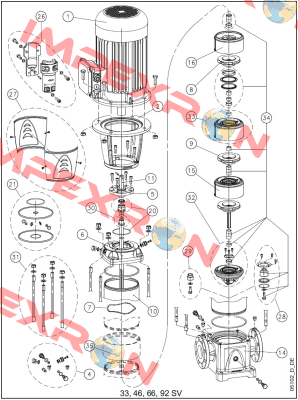 KL01AC0 - KIT SV33/46/66/92 M.SEAL+OR EP Lowara