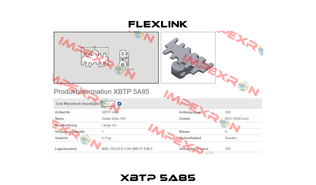 XBTP 5A85 FlexLink