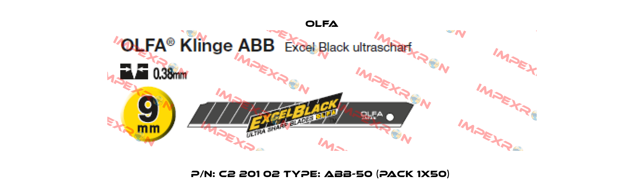P/N: C2 201 02 Type: ABB-50 (pack 1x50)  Olfa