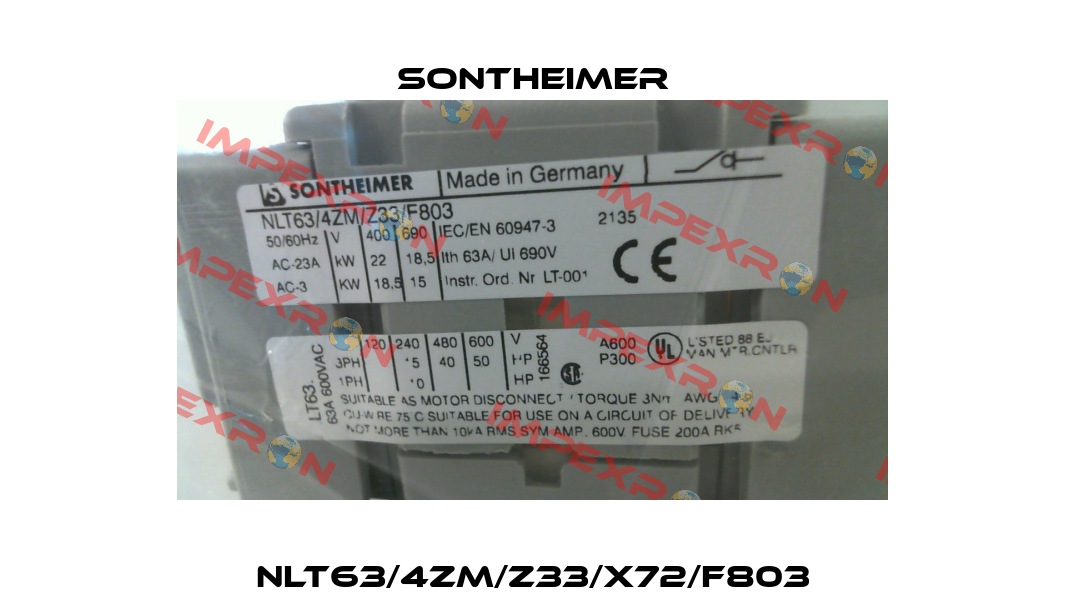 NLT63/4ZM/Z33/X72/F803 Sontheimer
