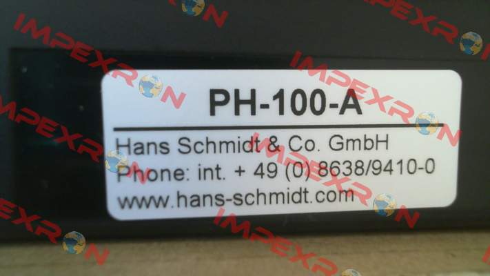 PH-100 A Hans Schmidt
