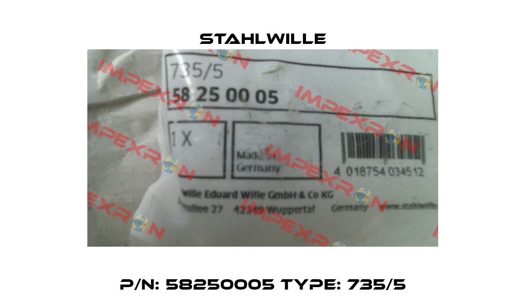 P/N: 58250005 Type: 735/5 Stahlwille