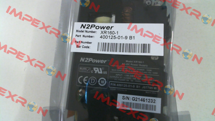 Model XR160-1, P/N: 400125-01-9 n2power
