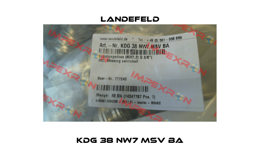KDG 38 NW7 MSV BA Landefeld