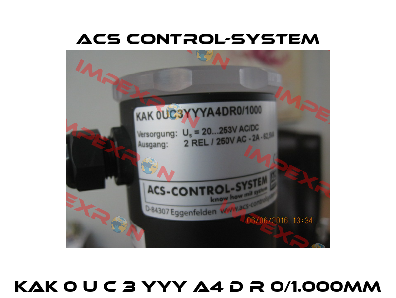 KAK 0 U C 3 YYY A4 D R 0/1.000mm Acs Control-System