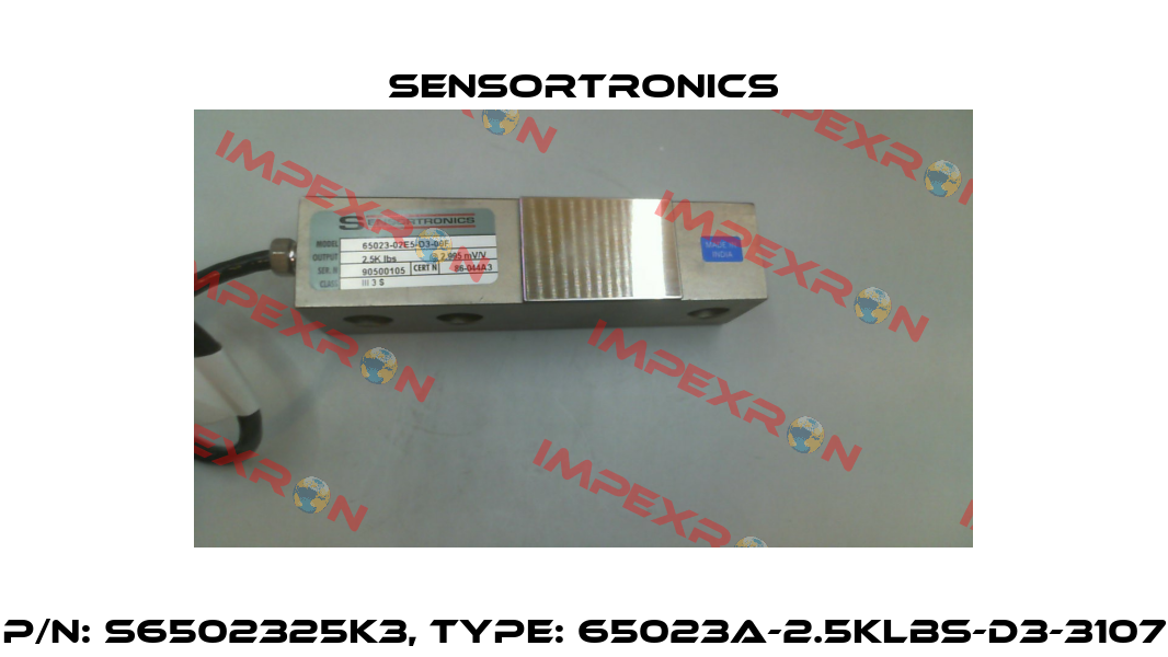 p/n: S6502325K3, type: 65023A-2.5Klbs-D3-3107 Sensortronics