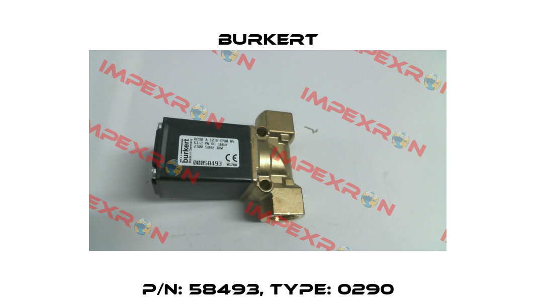 P/N: 58493, Type: 0290 Burkert