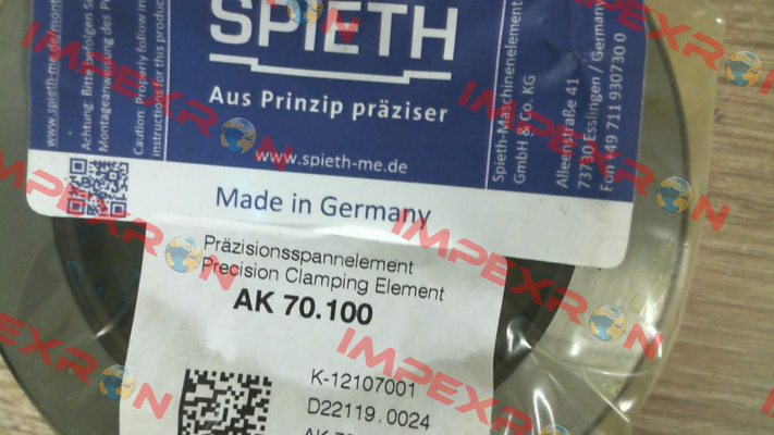 K-12107001 / AK 70.100 Spieth
