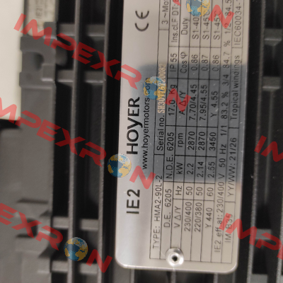 HMA2 90 L-2 (2.5kW, B3) Hoyer Motors