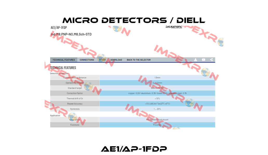AE1/AP-1FDP Micro Detectors / Diell