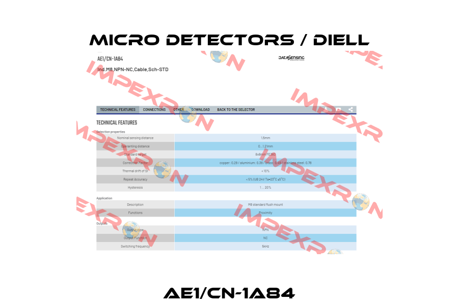 AE1/CN-1A84 Micro Detectors / Diell