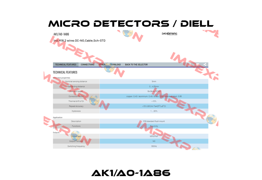 AK1/A0-1A86 Micro Detectors / Diell