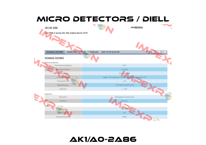 AK1/A0-2A86 Micro Detectors / Diell