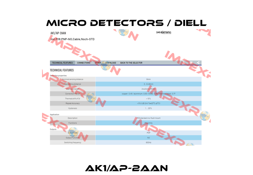 AK1/AP-2AAN Micro Detectors / Diell