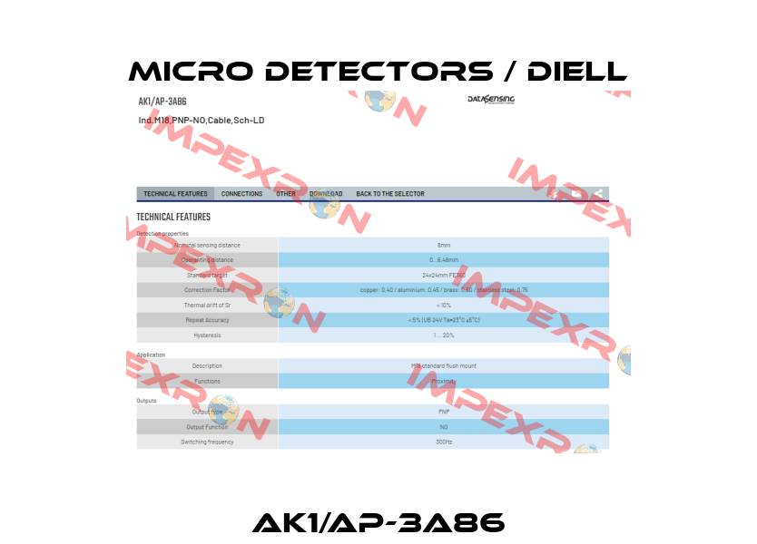 AK1/AP-3A86 Micro Detectors / Diell
