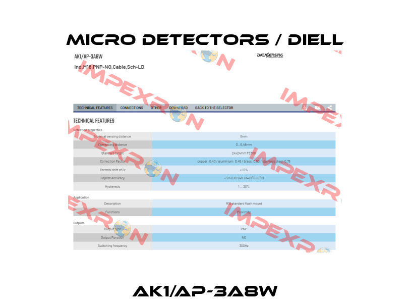 AK1/AP-3A8W Micro Detectors / Diell