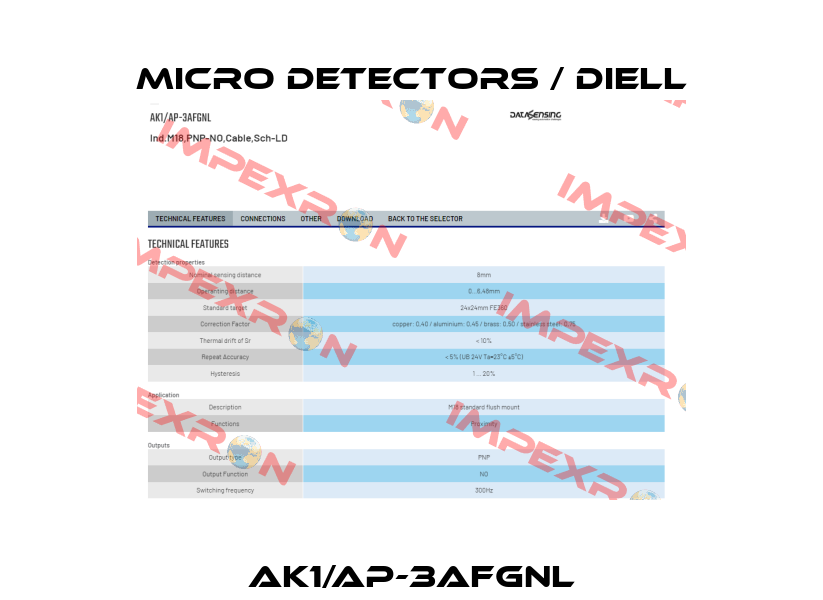 AK1/AP-3AFGNL Micro Detectors / Diell