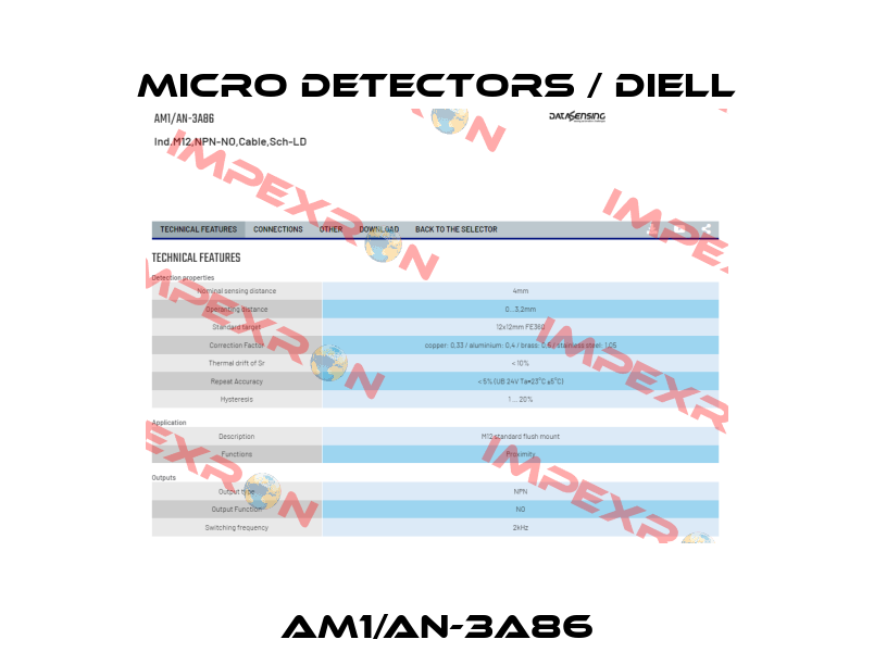 AM1/AN-3A86 Micro Detectors / Diell