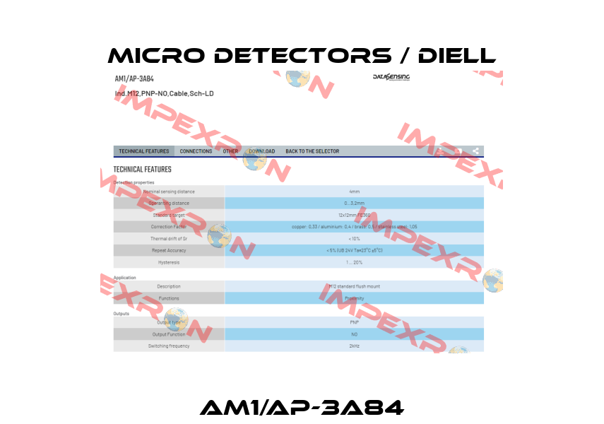 AM1/AP-3A84 Micro Detectors / Diell
