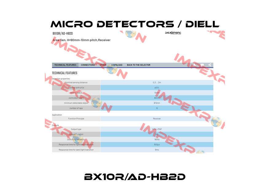 BX10R/AD-HB2D Micro Detectors / Diell