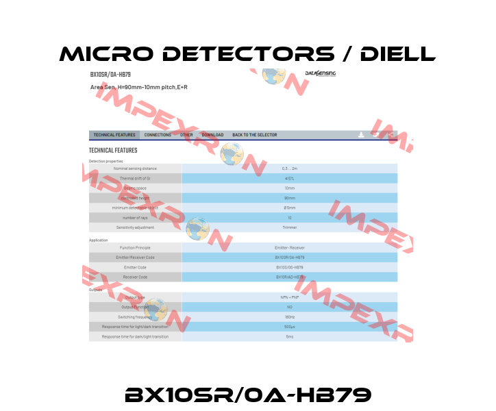 BX10SR/0A-HB79 Micro Detectors / Diell