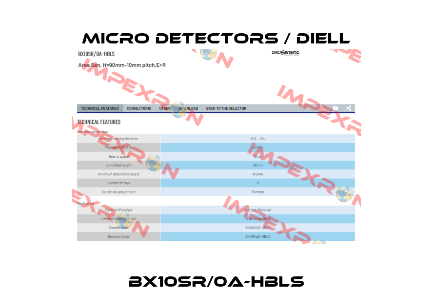 BX10SR/0A-HBLS Micro Detectors / Diell