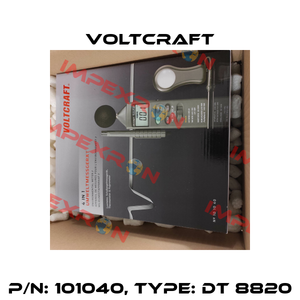 P/N: 101040, Type: DT 8820 Voltcraft