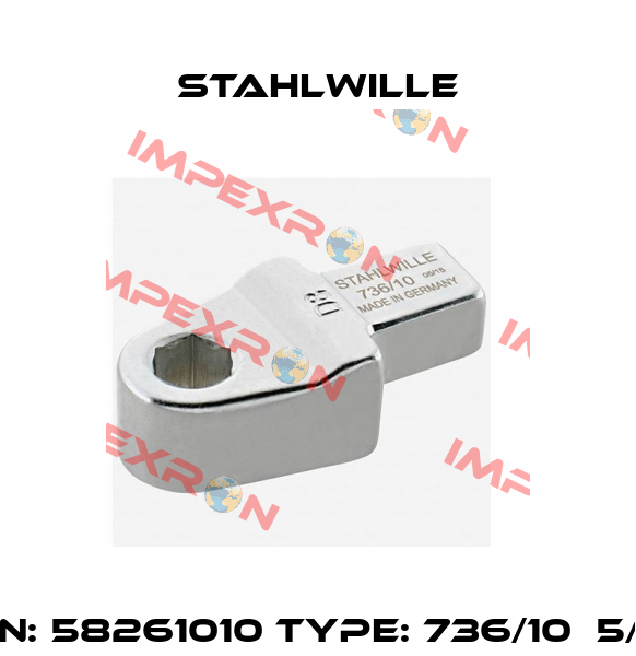 P/N: 58261010 Type: 736/10  5/16 Stahlwille