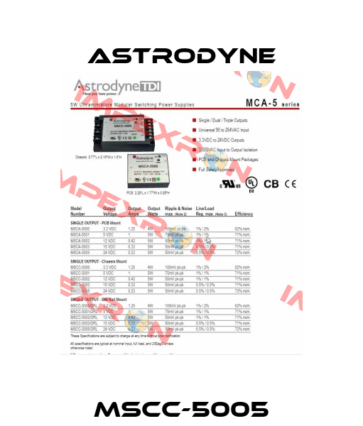 MSCC-5005 Astrodyne