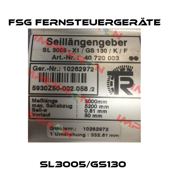 SL3005/GS130  FSG Fernsteuergeräte