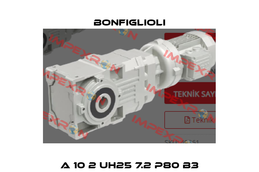 A 10 2 UH25 7.2 P80 B3 Bonfiglioli