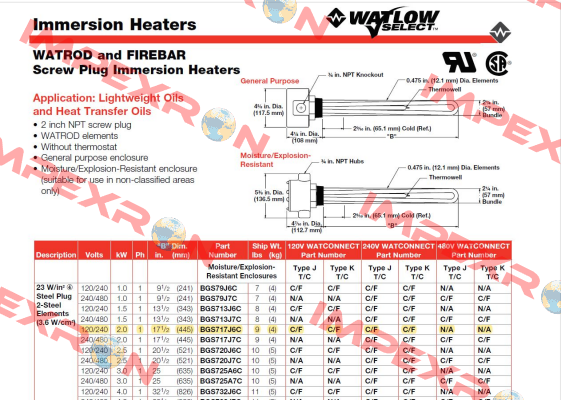 BGS717J6C Watlow