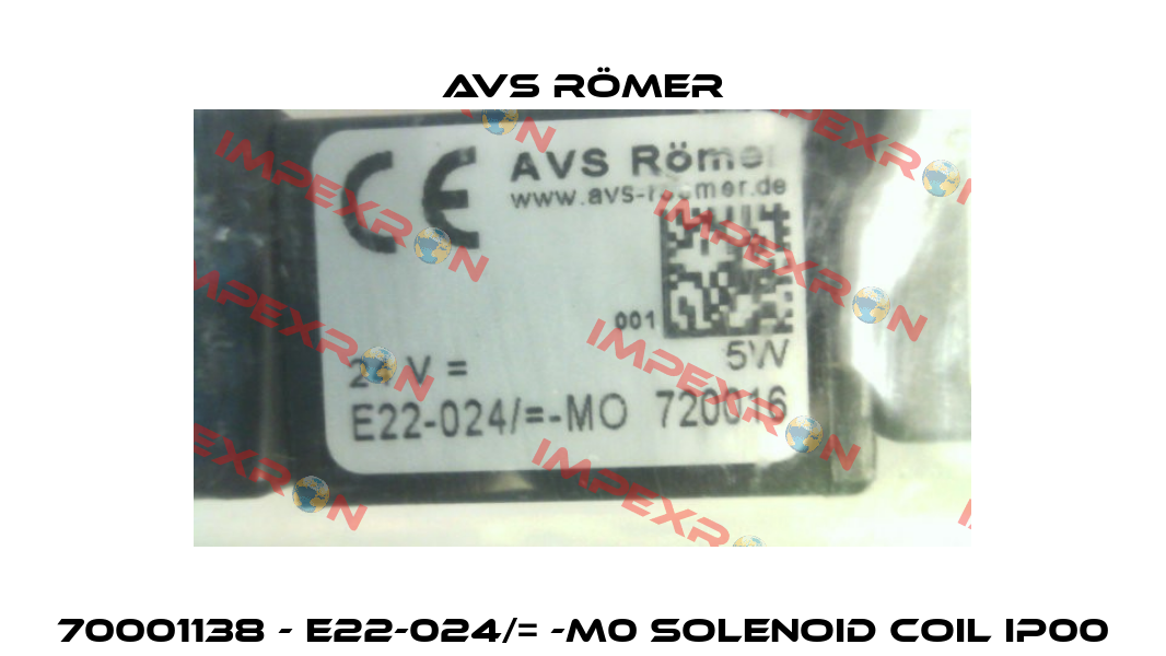 70001138 - E22-024/= -M0 Solenoid coil IP00 Avs Römer