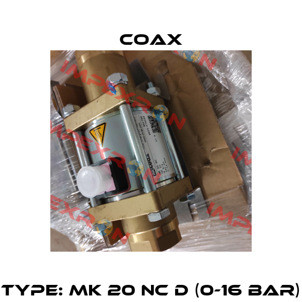 Type: MK 20 NC d (0-16 bar) Coax