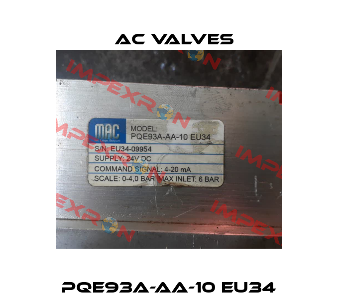 PQE93A-AA-10 EU34 МAC Valves
