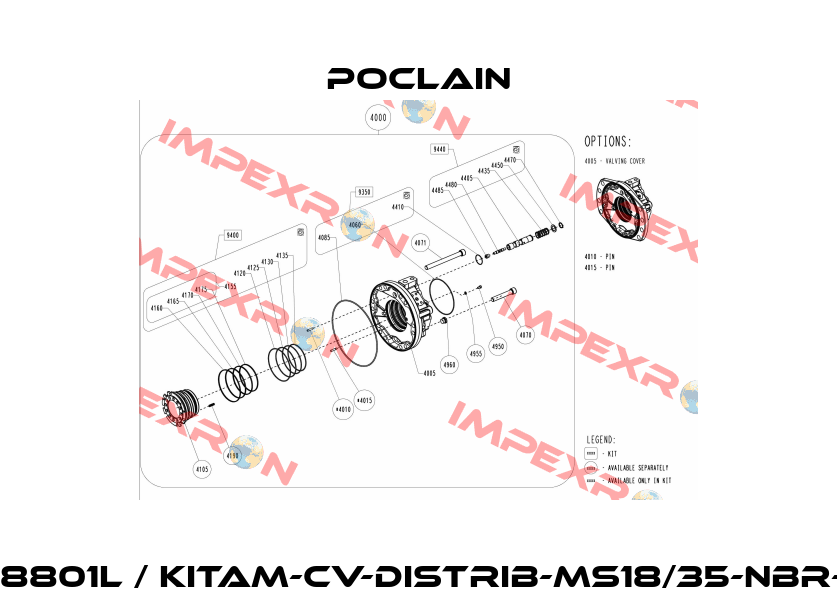 A18801L / KITAM-CV-DISTRIB-MS18/35-NBR- 2 Poclain