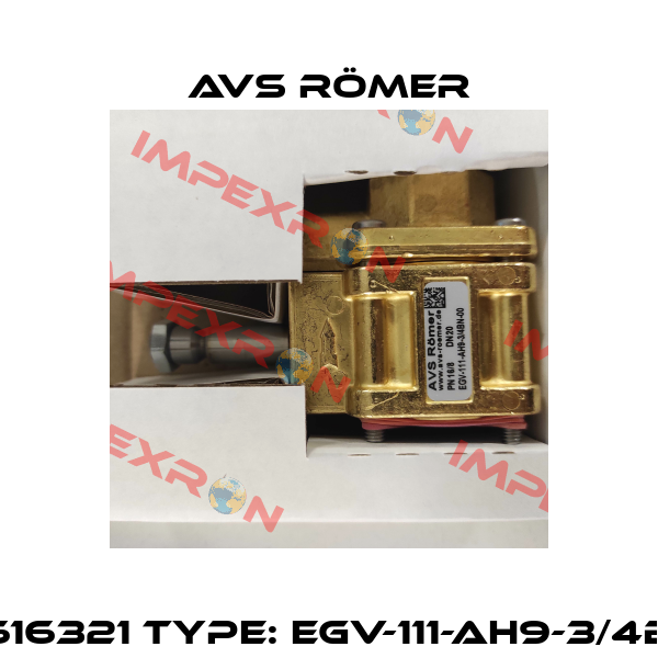 P/N: 616321 Type: EGV-111-AH9-3/4BN-00 Avs Römer