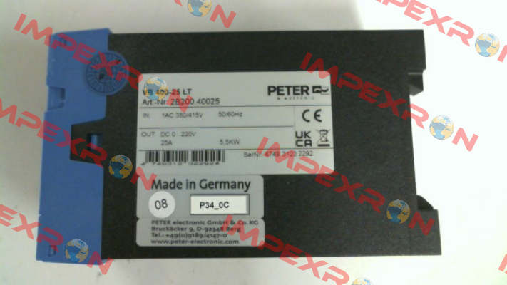 2B200.40025 / VB 400-25 LT Peter Electronic