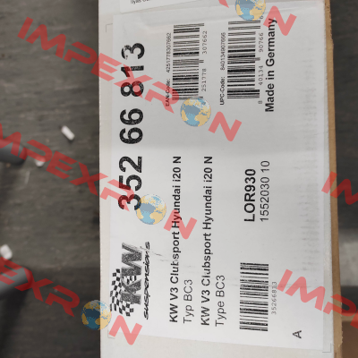 35266813 / KW COILOVER SUSPENSION V3 CLUBSPORT INCL. TOP MOUNTS KW suspension