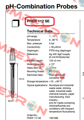 PH -Elektrode PHER-112-SE  ProMinent